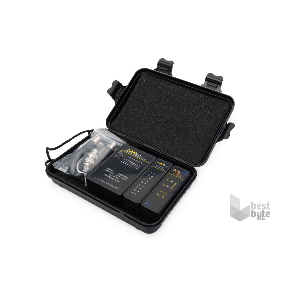 DIGITUS hálózati (RJ45, BNC, PoE) kábel teszter