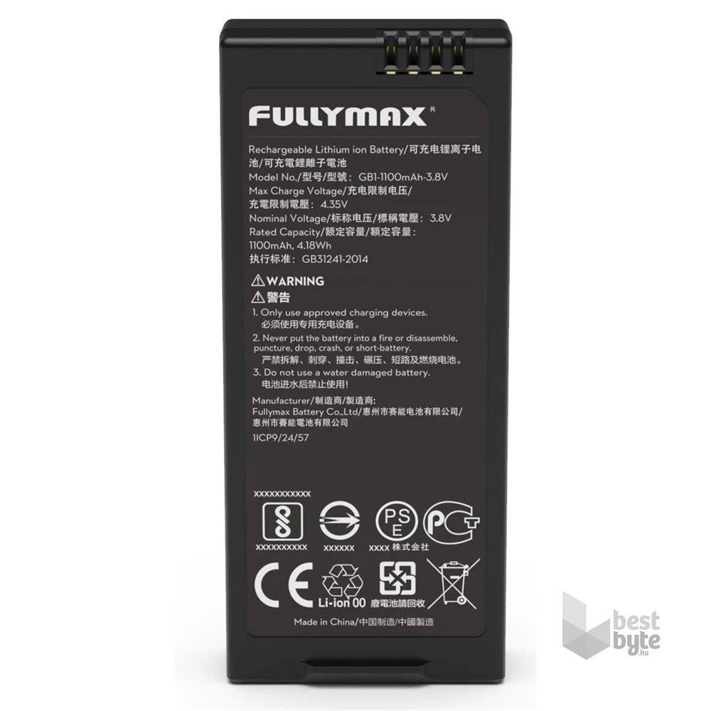 DJI Tello 1100 mAh 3.8V drón akkumulátor