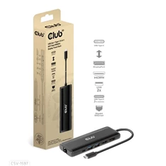 DOC Club3D USB Gen 1 Type-C 8-in-1 MST Dual 4K60Hz Display Travel Dock - Dokkoló