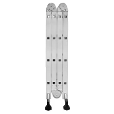 DRABEST 4x4 lépcsős univerzális alumínium létra, összecsukható,125 kg teherbírás, DR-ALU-4X4-HOME