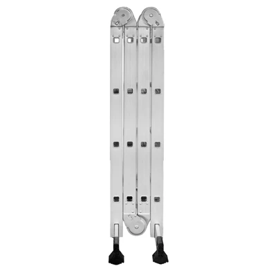 DRABEST 4x4 lépcsős univerzális alumínium létra, összecsukható,125 kg teherbírás, DR-ALU-4X4-HOME