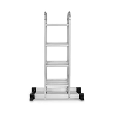 DRABEST 4x4 lépcsős univerzális alumínium létra, összecsukható,125 kg teherbírás, DR-ALU-4X4-HOME