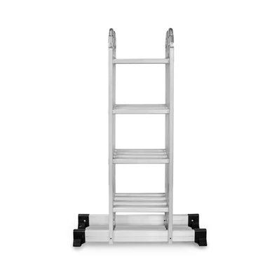 DRABEST 4x4 lépcsős univerzális alumínium létra, összecsukható,125 kg teherbírás, DR-ALU-4X4-HOME