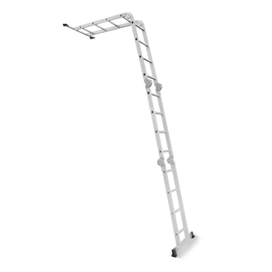 DRABEST 4x4 lépcsős univerzális alumínium létra, összecsukható,125 kg teherbírás, DR-ALU-4X4-HOME