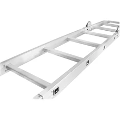 DRABEST 4x4 lépcsős univerzális alumínium létra, összecsukható,125 kg teherbírás, DR-ALU-4X4-HOME