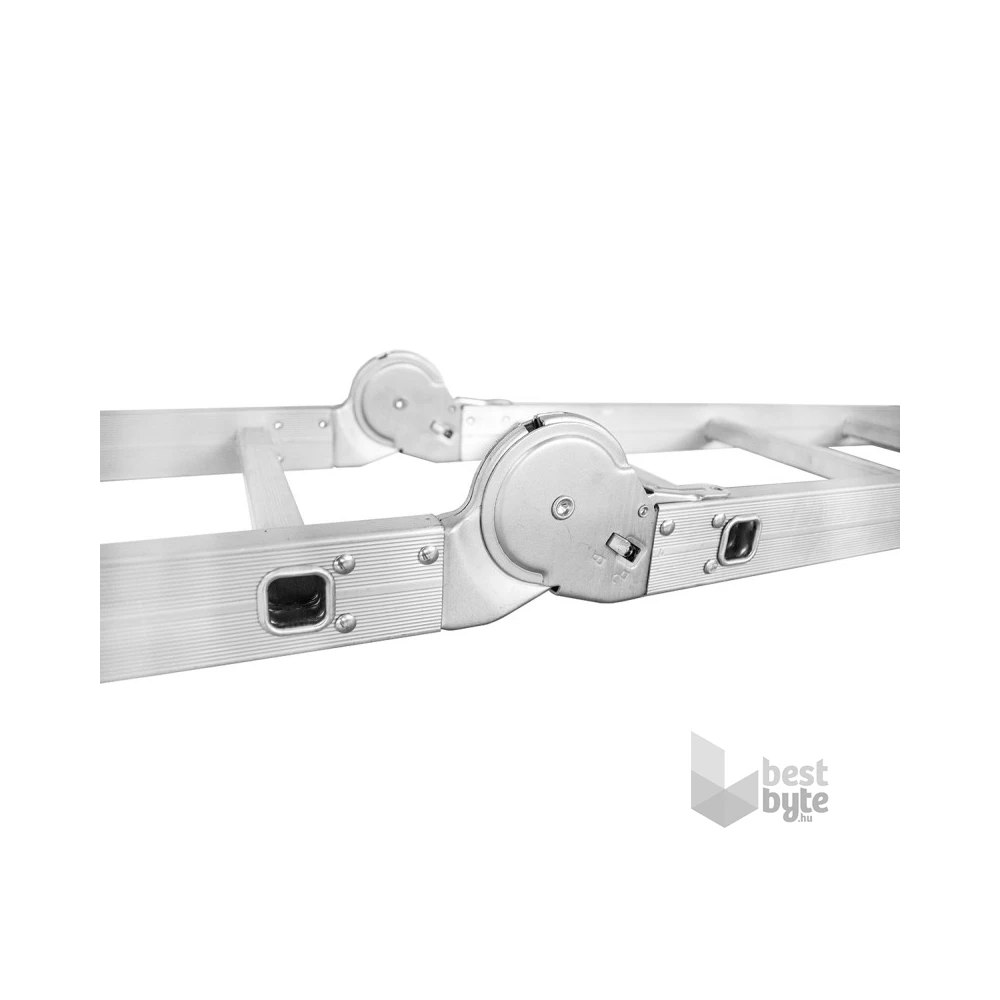 DRABEST 4x4 lépcsős univerzális alumínium létra, összecsukható,125 kg teherbírás, DR-ALU-4X4-HOME