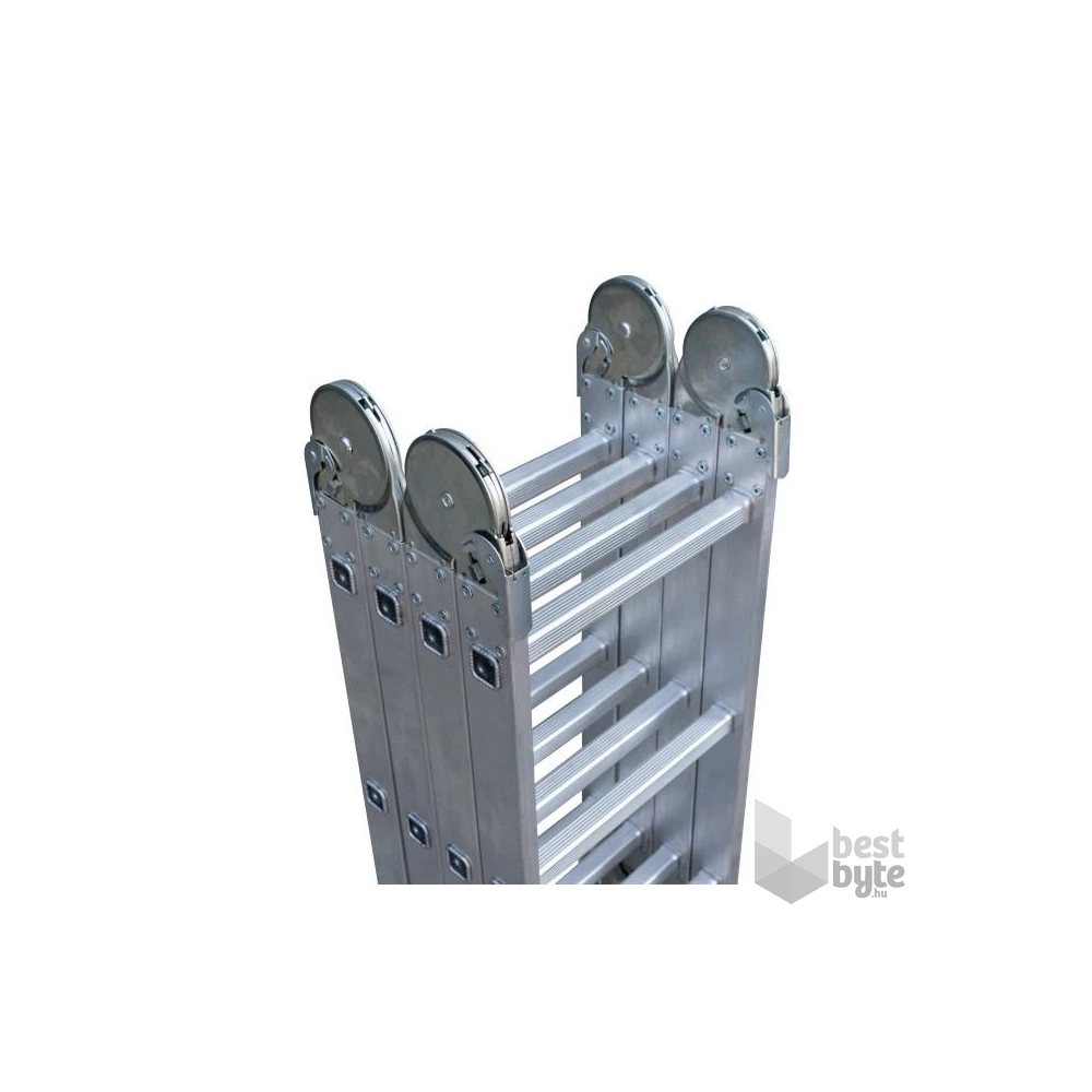 DRABEST HOME 4x3 lépcsős univerzális alumínium létra, összecsukható, 150 kg teherbírás, DR-AL-DU-HOME-4X3