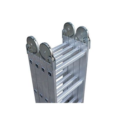 DRABEST HOME 4x3 lépcsős univerzális alumínium létra, összecsukható, 150 kg teherbírás, DR-AL-DU-HOME-4X3