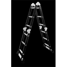 DRABEST HOME és PLATFORM 4x3 lépcsős univerzális alumínium és rozsdamentes acél létra, 125 kg DRABEST HOME és PLATFORM 4x3 lépcsős univerzális alumínium és rozsdamentes acél létra, 125 kg