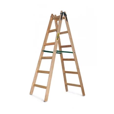 DRABEST STANDARD 2x6 lépcsős fa létra, összecsukható