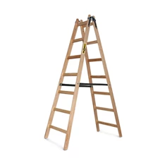 DRABEST STANDARD 2x7 lépcsős fa létra, összecsukható