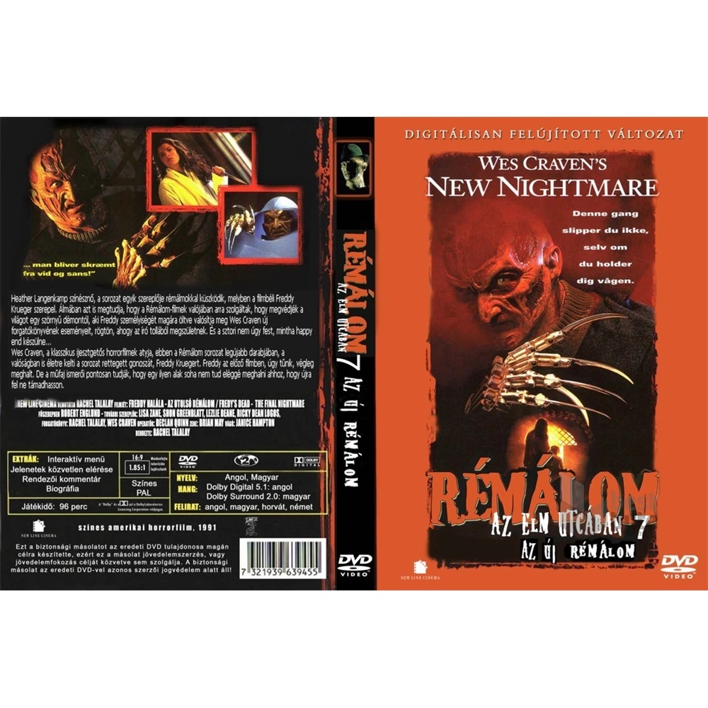DVD Rémálom az Elm utcában 7. - Az új rémálom - Freddy feltámad