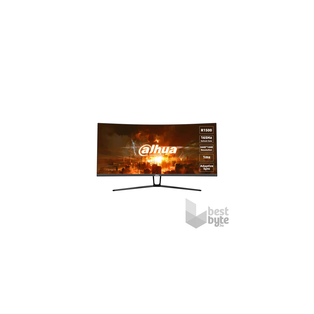 Dahua 34" LM34-E330C UWQHD VA 165Hz HDMI/DP ívelt gamer monitor