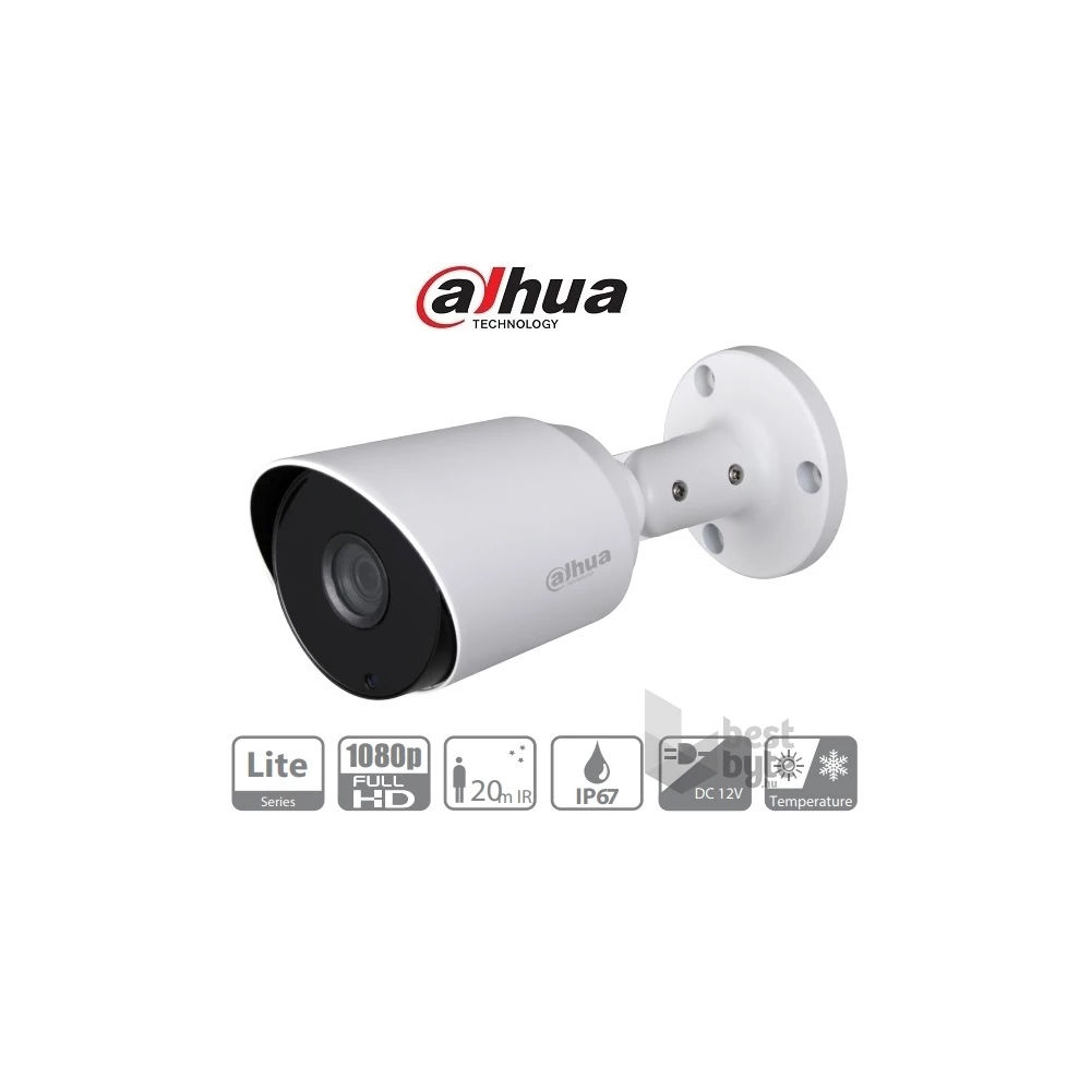 Dahua HAC-HFW1200T kültéri, 2MP, 2,8mm, IR20m, 4in1 HD analóg csőkamera