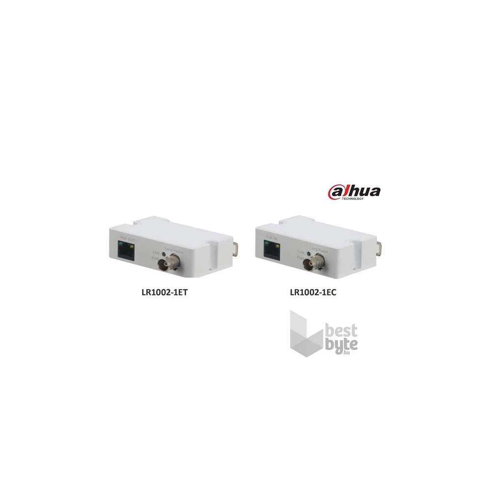 Dahua LR1002-1ET 1x RJ45 10/100, 1x BNC, PoE támogatás Ethernet over Coax (EOC) konverter(adó)