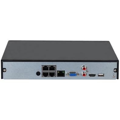 Dahua NVR2104HS-P-4KS3 4 csatorna/H265+/80Mbps rögzítés/1x SATA/4x PoE hálózati rögzítő (NVR)