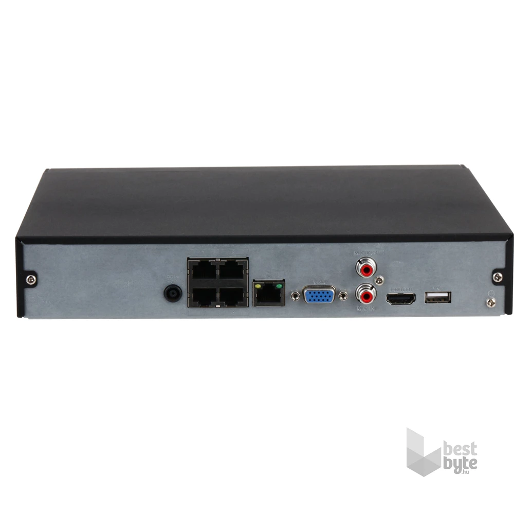 Dahua NVR4104HS-P-4KS3 /4 csatorna/H265+/80 Mbps rögzítés/Lite/1x Sata/4x PoE/ hálózati rögzítő(NVR)
