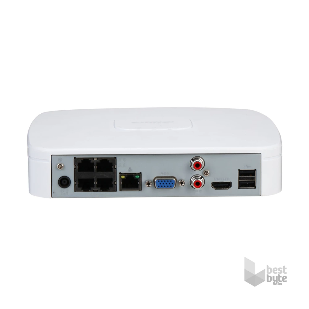 Dahua NVR4104-P-4KS3 /4 csatorna/H265+/80 Mbps rögzítés/Lite/1x Sata/4x PoE/ hálózati rögzítő(NVR)