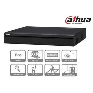 Dahua NVR5416-4KS2 16 csatorna/H265/320Mbps rögzítés/4x Sata hálózti rögzítő(NVR)