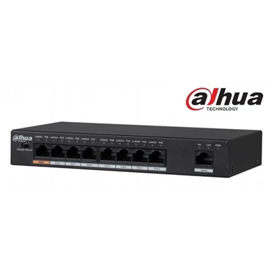 Dahua PFS3009-8ET-96 1x 10/100(HighPoE/PoE+/PoE)+7x 10/100(PoE+/PoE)+1x 10/100 uplink, 96W PoE switch