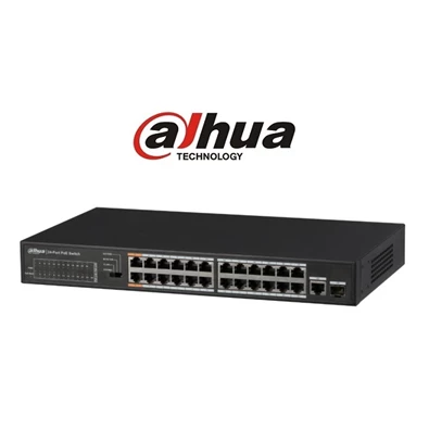 Dahua PFS3125-24ET-190 24x 10/100(HighPoE(1,2)/PoE/PoE+ 190W)+1x gigabit/SFP combo uplink PoE switch