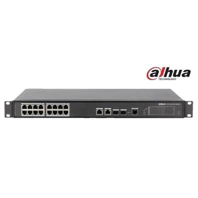 Dahua PFS4218-16ET-190 16x 10/100(HighPoE(1,2)/PoE/PoE+ 190W)+2xgigabit/SFP combo uplink menedzselhető PoE switch