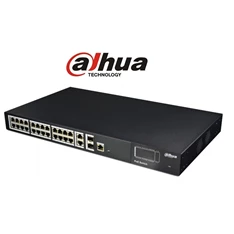 Dahua PFS4228-24P-370 24x 10/100(PoE/PoE+ 370W)+2x gigabit+2x SFP uplink menedzselhető PoE switch