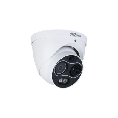 Dahua TPC-DF1241-TB2F2-S2 /kültéri/4MP/Thermal/2mm/hőmérséklet mérés/IP hő- és láthatófény turret kamera