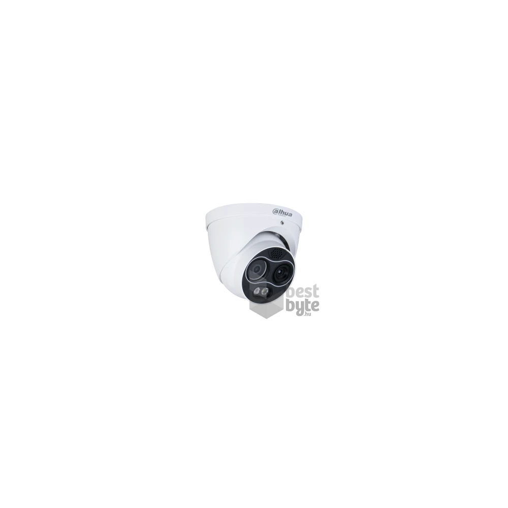 Dahua TPC-DF1241-TB2F2-S2 /kültéri/4MP/Thermal/2mm/hőmérséklet mérés/IP hő- és láthatófény turret kamera