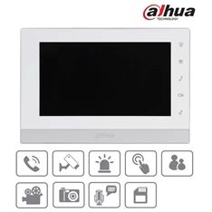 Dahua VTH1550CHW-2 két vezetékes 7" touch screen, SD, fehér IP video kaputelefon beltéri egység