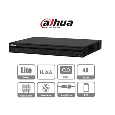 Dahua XVR5216AN-4KL-X 16 csatorna/8MP(112fps)/4MP(240fps)/2MP(400fps)/H265+/2x Sata/audio HD analóg rögzítő(XVR)