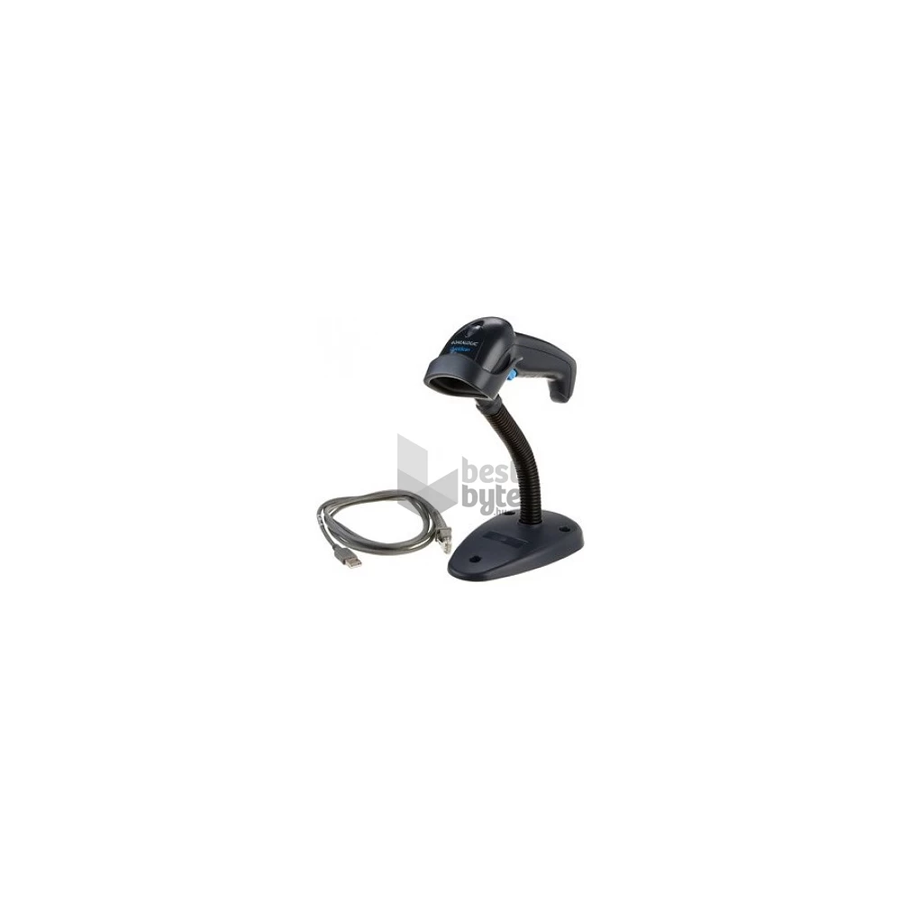 Datalogic Quickscan QD2430 2D fekete vonalkódolvasó USB kit állvánnyal