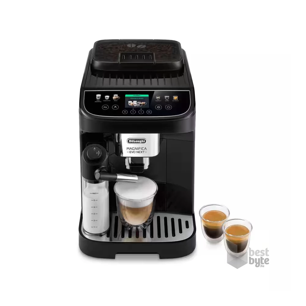 DeLonghi ECAM310.60.GB Magnifica Evo Next fekete tejhabosítóval automata kávéfőző