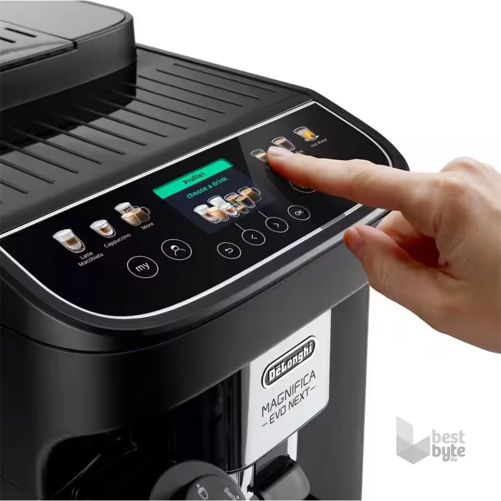 DeLonghi ECAM310.60.GB Magnifica Evo Next fekete tejhabosítóval automata kávéfőző