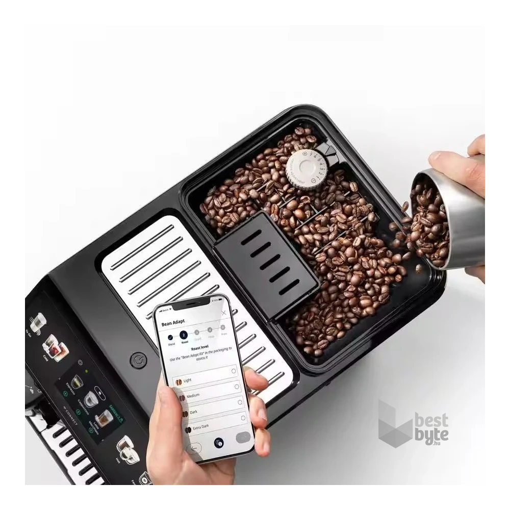 DeLonghi ECAM450.65.G Eletta Explore sötétszürke tejhabosítóval automata kávéfőző