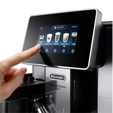 DeLonghi ECAM610.55.SB Primadonna Soul fekete-ezüst tejhabosítóval automata kávéfőző