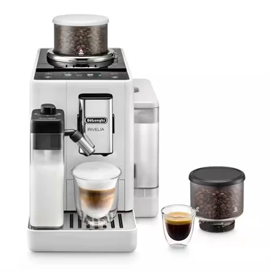 DeLonghi EXAM440.55.W Rivelia fehér tejhabosítóval automata kávéfőző