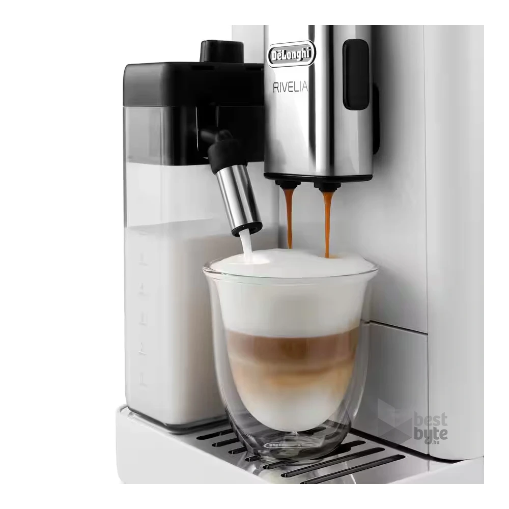 DeLonghi EXAM440.55.W Rivelia fehér tejhabosítóval automata kávéfőző