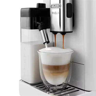 DeLonghi EXAM440.55.W Rivelia fehér tejhabosítóval automata kávéfőző
