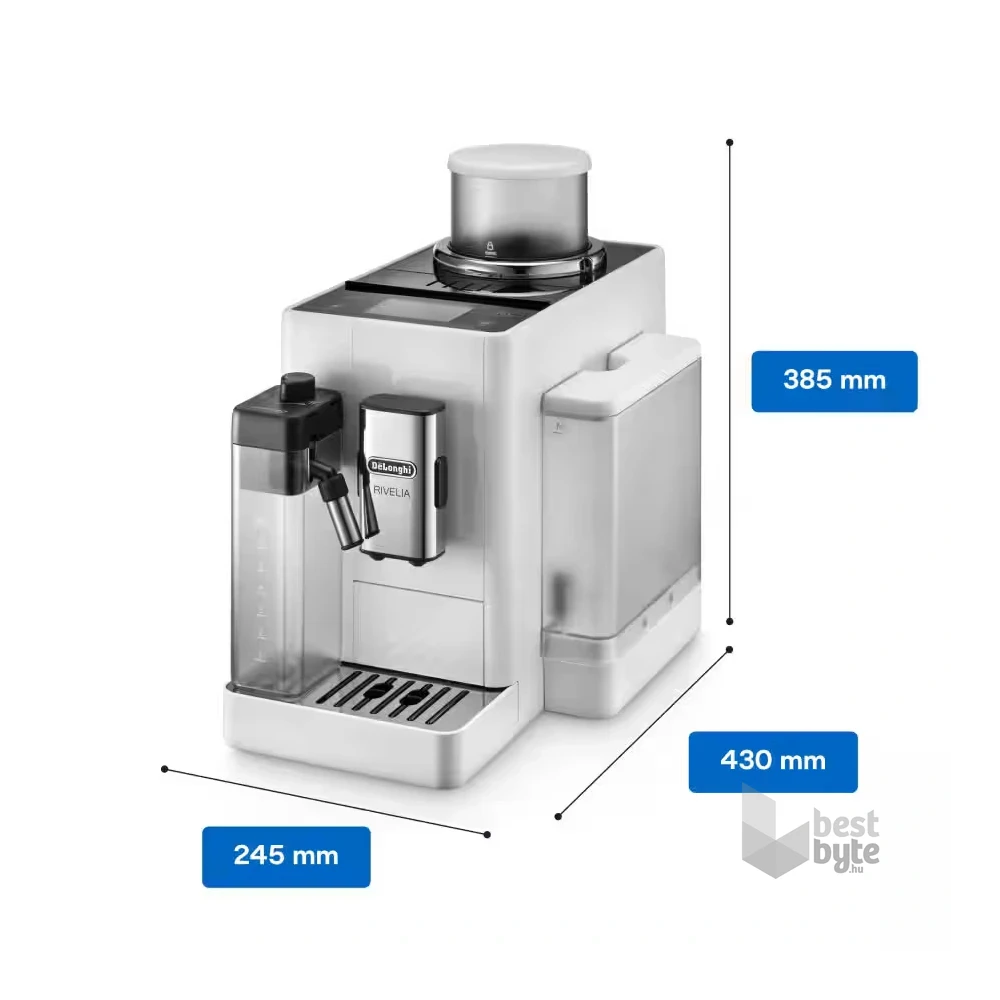 DeLonghi EXAM440.55.W Rivelia fehér tejhabosítóval automata kávéfőző