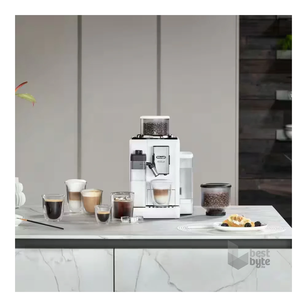 DeLonghi EXAM440.55.W Rivelia fehér tejhabosítóval automata kávéfőző