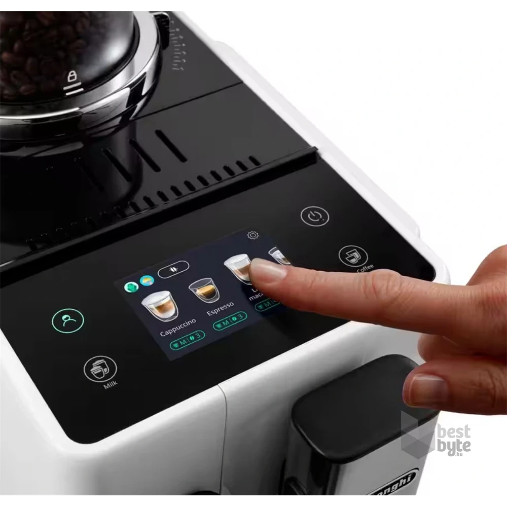 DeLonghi EXAM440.55.W Rivelia fehér tejhabosítóval automata kávéfőző