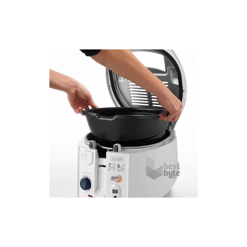 DeLonghi F28533W fehér forgókosaras olajsütő