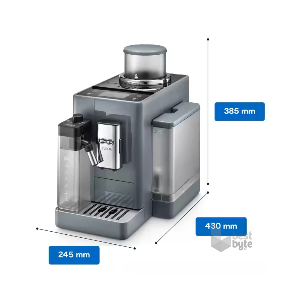 DeLonghi Rivelia EXAM440.55.G LatteCrema grafitszürke automata tejtartályos kávéfőző