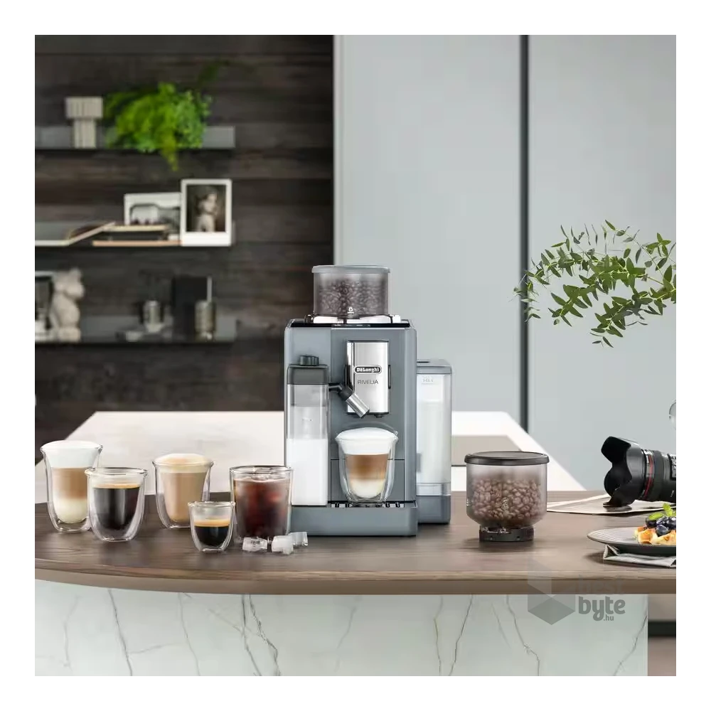 DeLonghi Rivelia EXAM440.55.G LatteCrema grafitszürke automata tejtartályos kávéfőző