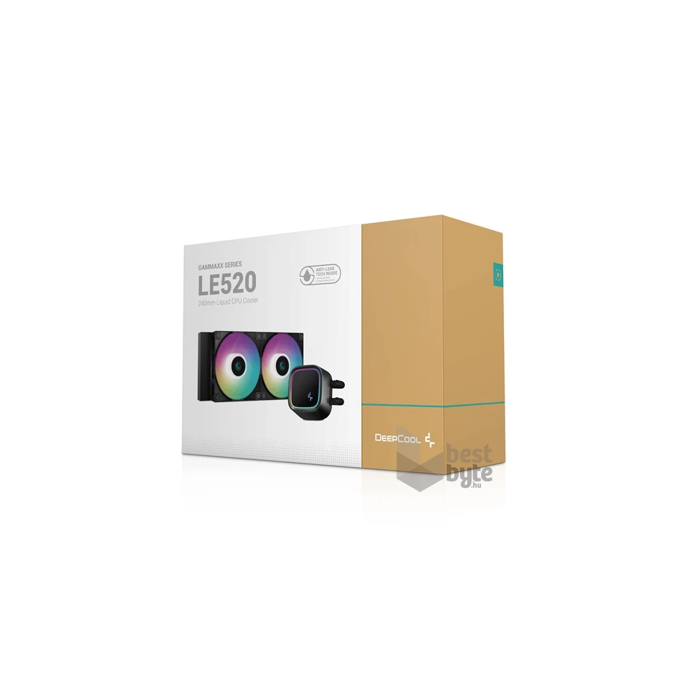 DeepCool CPU Water Cooler - LE520 (max 17,8dB; max. 145,86 m3/h; 2x12cm, A-RGB LED)