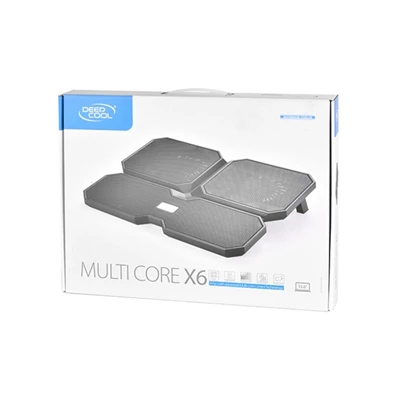 DeepCool Notebook Hűtőpad 15,6"-ig - MULTI CORE X6 (24dB; max. 206,25 m3/h; 2x14cm, 2x10cm, 2xUSB2.0)