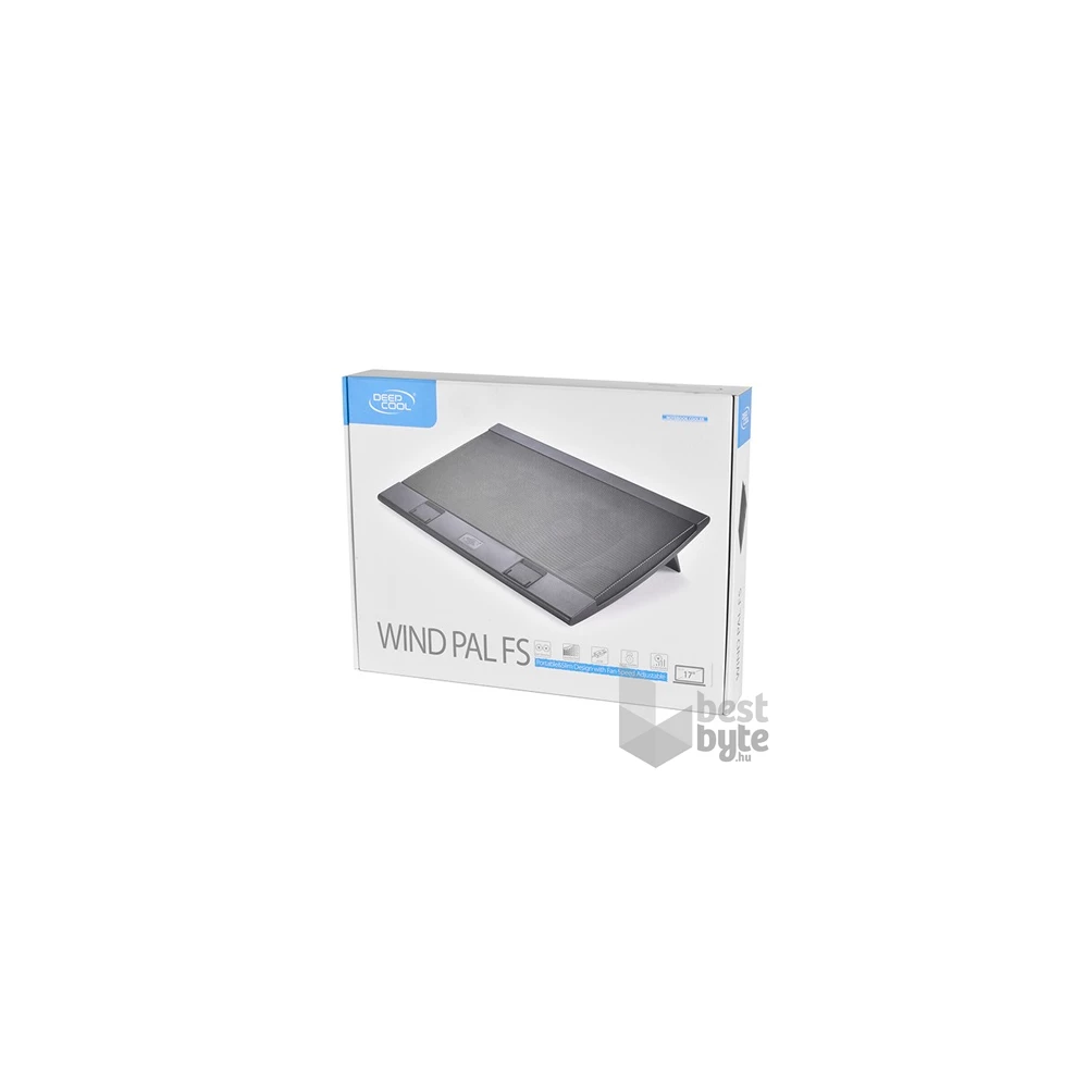 DeepCool Notebook Hűtőpad 17"-ig - WIND PAL FS (21,5-26,5dB; max. 195,38 m3/h; 2x14cm, 2xUSB2.0)