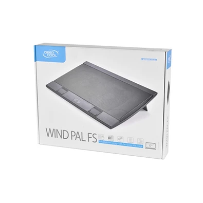 DeepCool Notebook Hűtőpad 17"-ig - WIND PAL FS (21,5-26,5dB; max. 195,38 m3/h; 2x14cm, 2xUSB2.0)