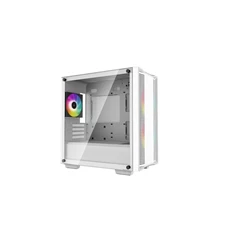 DeepCool Számítógépház - CC360 ARGB WH (fehér, ablakos, 3x12cm ventilátor, Mini-ITX / Mico-ATX, 1xUSB3.0, 1xUSB2.0)